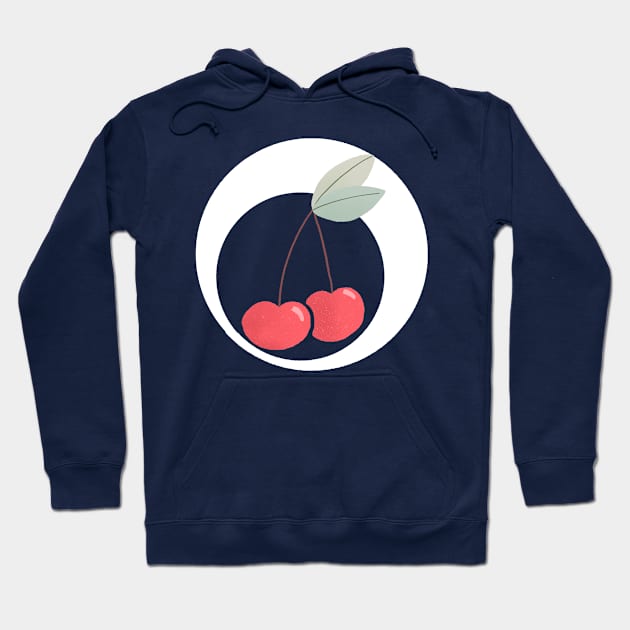 Cherries and mod circle Hoodie by Home Cyn Home 